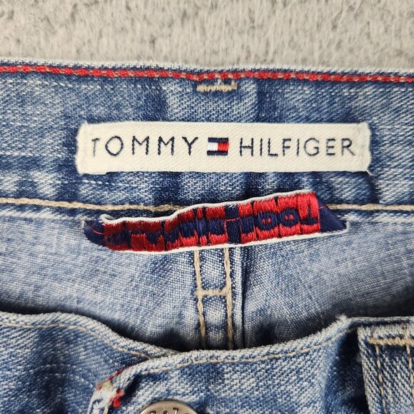 Tommy Hilfiger Jeans Women's 10 Classic Boot Relaxed Fit Y2K Trouser Blue Denim - Picture 7 of 10